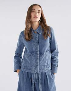 Womenswear: Elk Chambrray Blue Arbet Denim Jacket