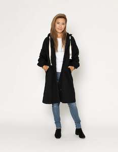 Womenswear: Blacklist Taylor Sweatshirt Coat Black