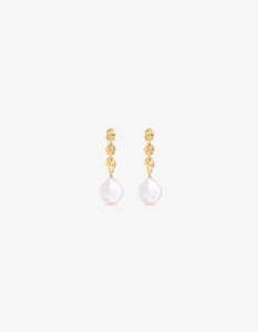 By Charlotte Grow With Grace Pearl Earrings Gold