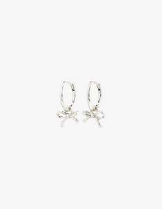 Womenswear: Pilgrim Lysandra Recycled Hoop Earrings - Silver Plated