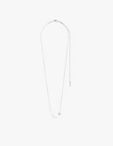 Pilgrim Trust Necklace - Silver Plated - White