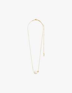 Pilgrim Trust Necklace - Gold Plated - White