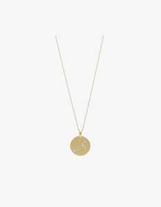 Pilgrim Leo Recycled Zodiac Sign Necklace - Gold Plated