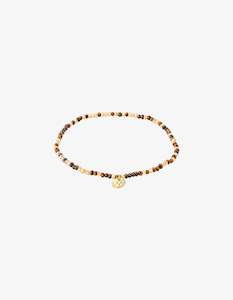 Indie Bracelet - Gold Plated - Brown