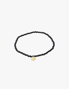 Pilgrim Indie Bracelet - Gold Plated - Black