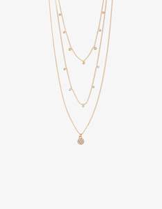 Pigrim Chayenne Recycled Crystal Necklace - Rose Gold Plated