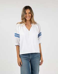 Humidity Ziggy Blouse White