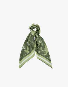 Womenswear: Karen Walker Wildflowers Classic Silk Scarf Green Multi