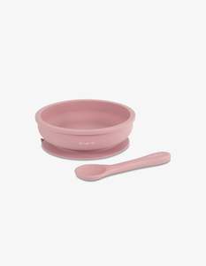 My Little Me Suction Plate + Spoon Dusty Rose