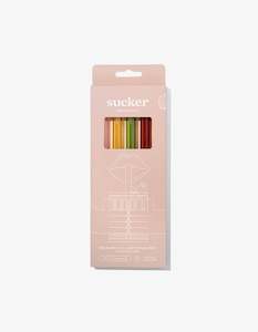 Sucker Reusable Glass Smoothie Straws Multi