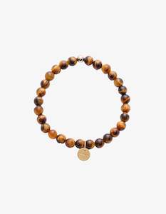 Vania Amuleto Tigers Eye Bracelet Gold Filled