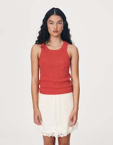 Rowie The Label Hubert Knit Tank Apple Red