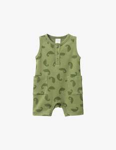 Nature Baby Camper Suit Chameleon Print