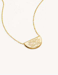 By Charlotte Lotus Short Necklace-Gold