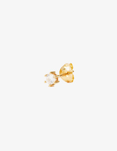 By Charlotte Crystal Stud Earring Solid 14K Gold