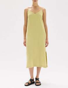 Assembly Label Vallory Linen Slip Dress Pear