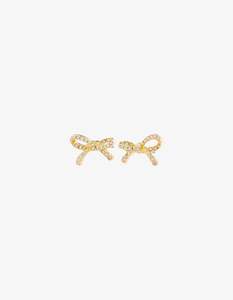 Catharina Recycled Earrings - Gold Plated - Crystal