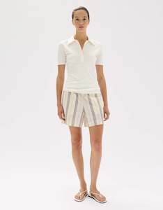 Womenswear: Assembly Label Emmeline Knit Polo Cream