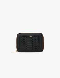 Womenswear: Saben Landry Wallet Black Macro Weave