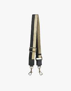 Saben Feature Strap Webbing Gold + Black Stripe