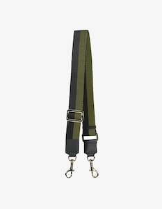 Womenswear: Saben Feature Strap Webbing Khaki + Black Stripe