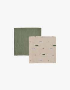 Womenswear: OYOY OYOY  Crocodile Muslin - Beige/Olive Green