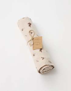 Over The Dandelions Organic Muslin Swaddle -Woodlands