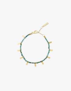 Murkani Turquoise Bracelet Gold Plate