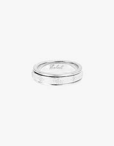 By Charlotte I am Loved Spinning Meditation Ring Silver