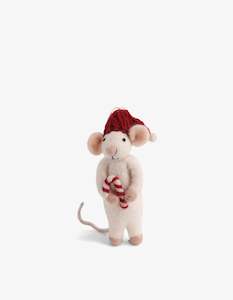 Womenswear: Gry & Sif White Mouse with Candy Cane