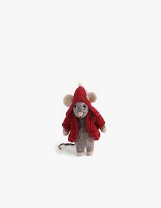 Gry & Sif Grey Mouse with Red Jacket