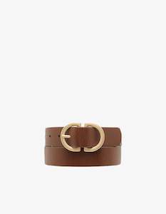 Status Anxiety In Reverse Belt Tan/Gold