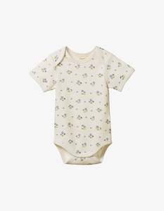 Nature Baby Short Sleeve Bodysuit Daisy Daze Print