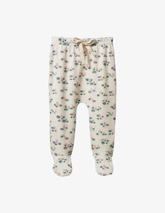 Nature Baby Footed Rompers Waterlillies Print