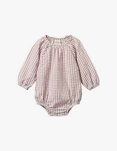 Nature Baby Meadow Bodysuit Gingham Twilight Check