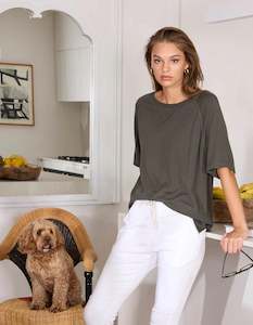 Womenswear: Sills Lucia Relaxed Tee Khaki