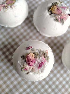 Products: Nourish + Uplift botanical bath bomb