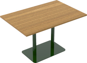 Soft Radius Double Stem Table