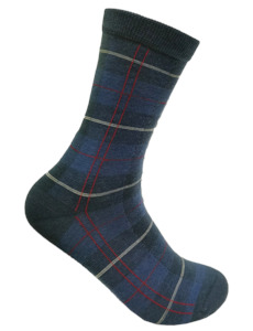 Designer Textiles Merino Crew Tartan Blueberry