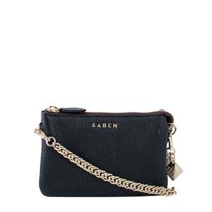 Womenswear: Saben Lily Crossbody Black & Chain