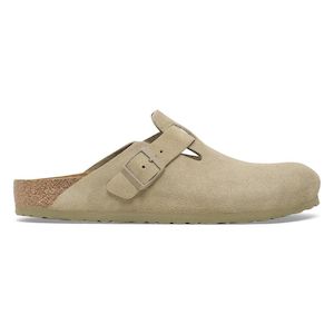 Birkenstock Boston Suede Faded Khaki Regular