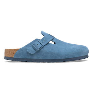 Womenswear: Birkenstock Boston SFB Suede Elemental Blue Regular