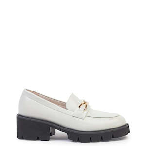 Kathryn Wilson Lucinda Loafer Cream Hi Shine