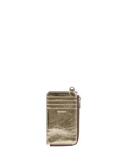 Womenswear: Saben Winona Card Holder Gold Crinkle