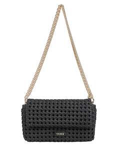 Saben Milla Shoulder Bag Black Fine Braid