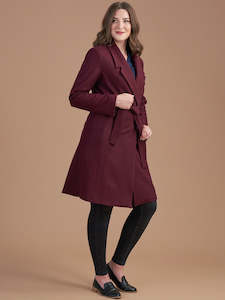 Clothing: Essential Winter Coat in Bordeaux