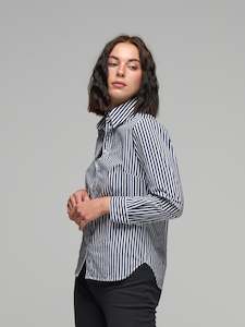 Clothing: Navy Stripe Shirt