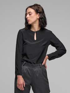 Silk Keyhole Blouse