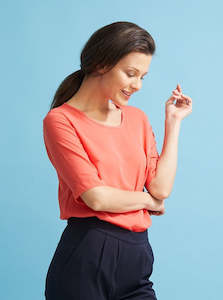 Clothing: Our Favourite Work Tee in Coral - FINAL SALE