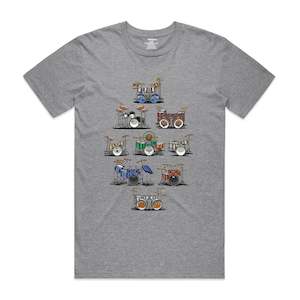 Famous Drum Kits - Men's T-Shirt - Grey Marle